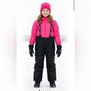 Gusti Unisex Boy Girl Black Insulated Snow Winter Pants Size 12 Years Warm Cozy